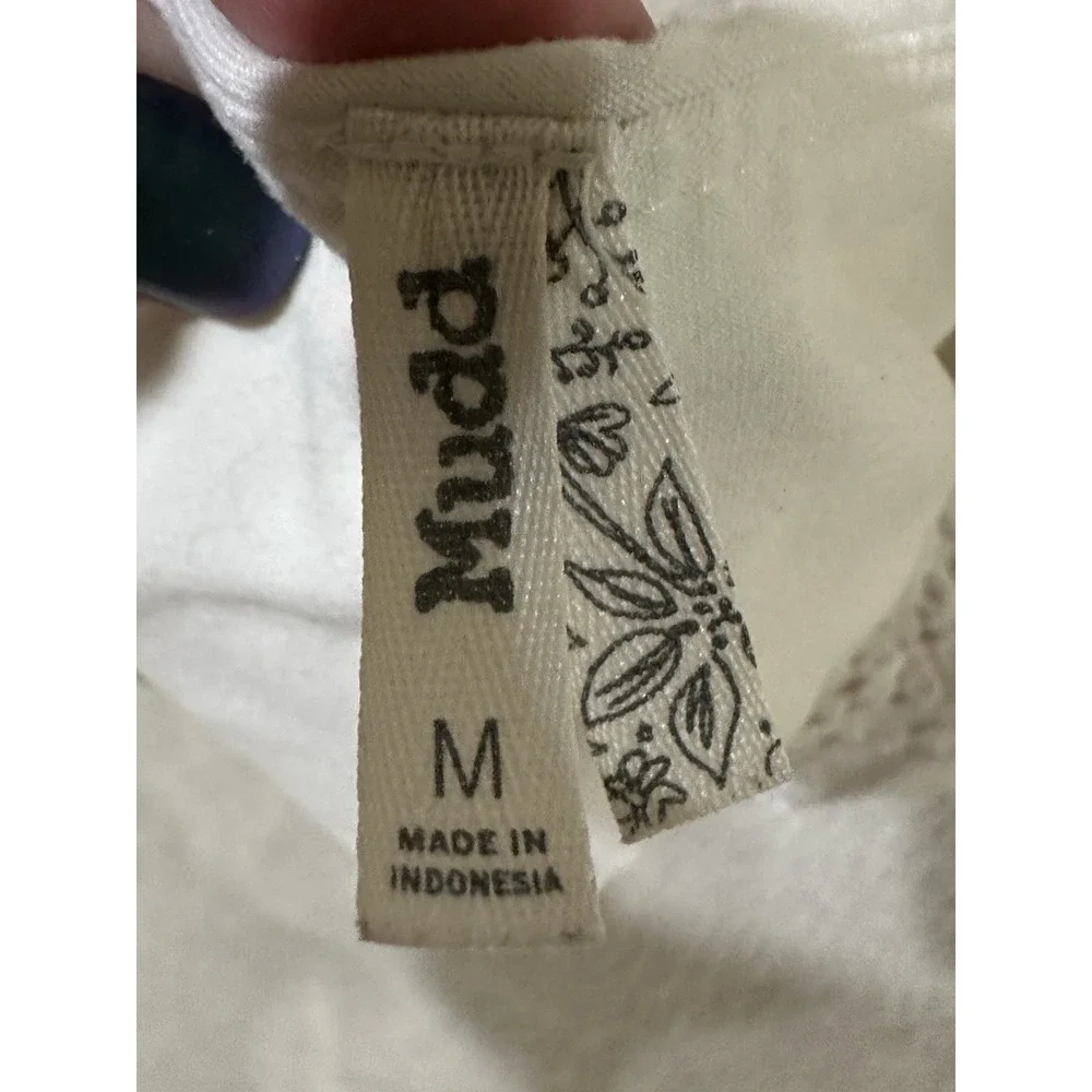 Mudd Y2K Bralette Size Medium White Floral Lace Removable Pads‎ Feminine